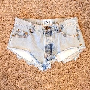 One x One Teaspoon Rollers Denim Shorts
